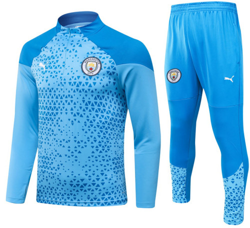 23-24 Man City Sky Blue Half Pull Tracksuit (半拉链)