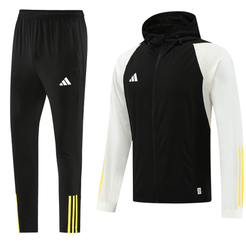 23-24 AD Black White Hoodie Jacket Tracksuit #AF01