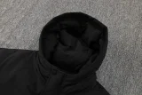 24-25 Palmeiras Black Hooded Windbreaker Fabric Cotton Coat #G236