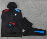24-25 BAR Black Hoodie Half Pull Tracksuit #F562半拉连帽