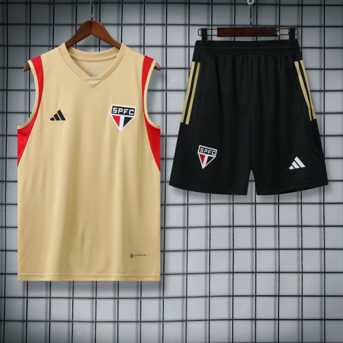 23-24 Sao Paulo Beige Tank top and shorts suit