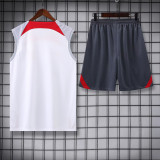 23-24 LIV White Tank top and shorts suit (灰袖)