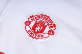23-24 Man Utd White Half Pull Tracksuit (半拉链)
