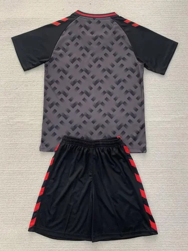 24-25 Sunderland Grey Black GoalKeeper Kids Soccer Jersey