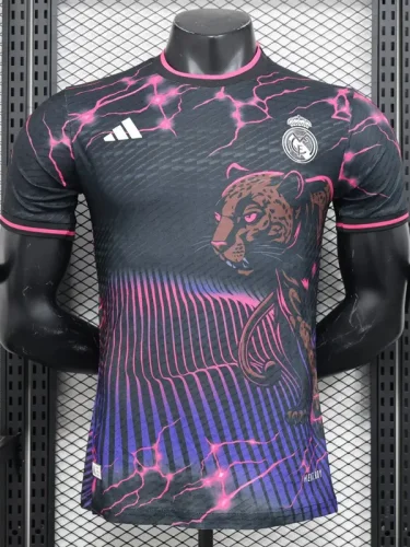 24-25 RMA Black Special Edition Player Version Soccer Jersey #豹