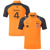 2025 McLaren NORRIS #4 Polo Yellow Racing Suit (有领)