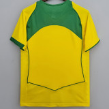 2004 Brazil Home Retro Fans Soccer Jersey