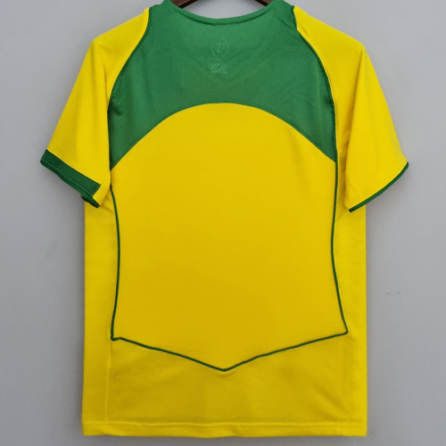 2004 Brazil Home Retro Fans Soccer Jersey