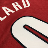 Trail Blazers LILLARD #0 Red Trapeze Edition Top Quality Hot Pressing NBA Jersey
