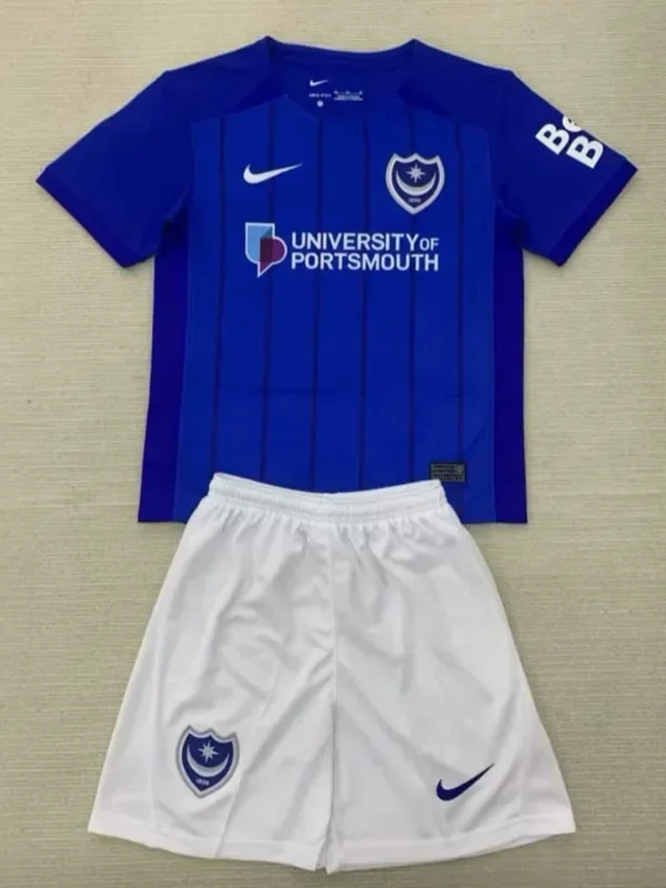 24-25 Portsmouth Home Kids Soccer Jersey