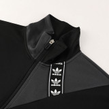 23-24 AD Black Grey Jacket Tracksuit #AJ12