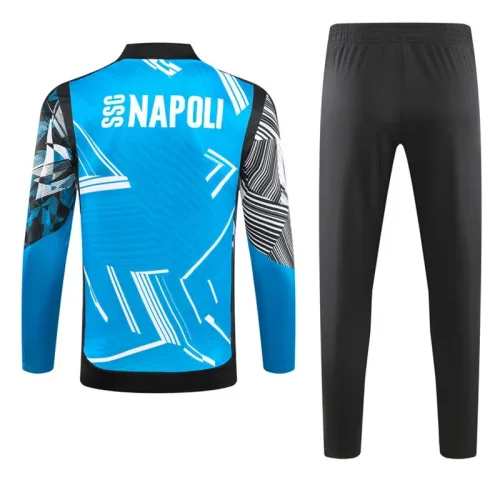 24-25 Napoli Blue Kids Half Pull Tracksuit (童装)(半拉链)