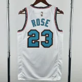 24-25 Grizzlies ROSE #23 White Retro Top Quality Hot Pressing NBA Jersey
