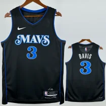 23-24 Dallas Mavericks DAVIS #3 Black City Edition TopQuality Hot Pressing NBA Jersey(V领)