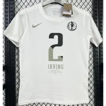 T140 Dallas Mavericks IRVING #2 White High Quality Casual T-Shirt