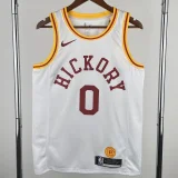2019-20 Indiana Pacers HALIBURTON #0 White Retro Top Quality Hot Pressing NBA Jersey