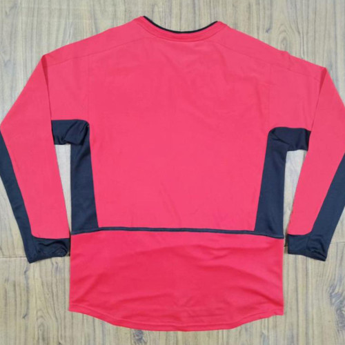 2002-2004 Man Utd Home Long Sleeve Retro Soccer Jersey (长袖)