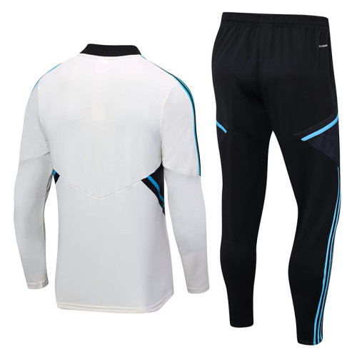 23-24 Man Utd White Half Pull Tracksuit (半拉链)