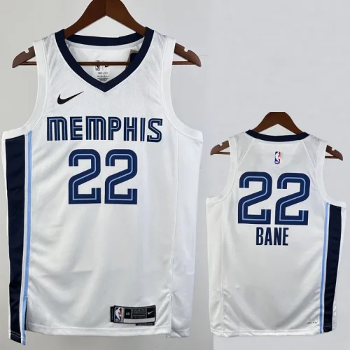 22-23 Grizzlies BANE #22 White City Edition Home Top Quality Hot Pressing NBA Jersey