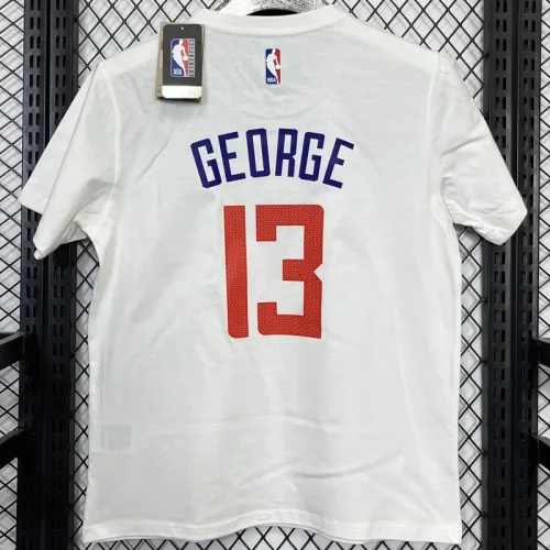T171 Clippers GEORGE #13 White High Quality Casual T-Shirt