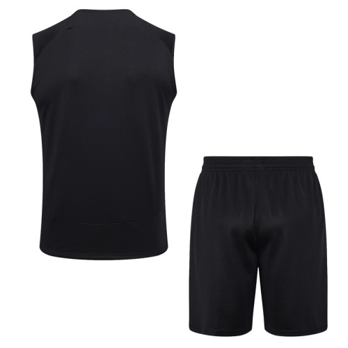 23-24 Corinthians Black Tank top and shorts suit #D780