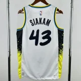 24-25 Indiana Pacers SIAKAM #43 White City Edition Top Quality Hot Pressing NBA Jersey