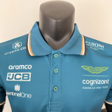 2023 F1 Aston Martin #14 Polo Green Racing Suit(有领14号车)