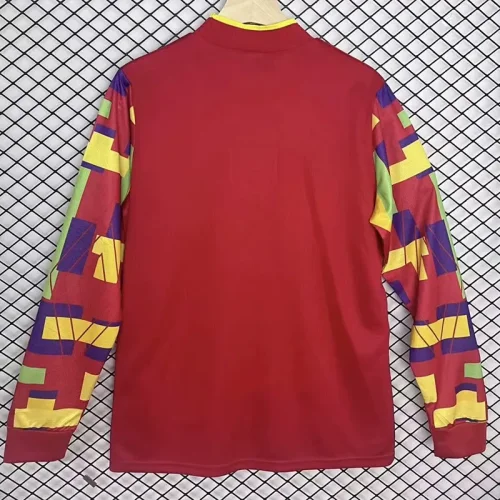 1996 England Goalkeeper Retro Long Sleeve Soccer Jersey (长袖)