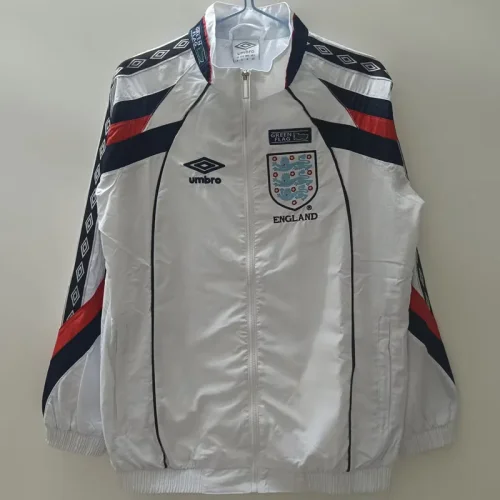 1998-1999 England White Retro Windbreaker