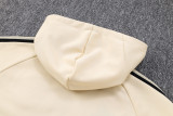 23-24 Man Utd Beige Hoodie Jacket Tracksuit #F445