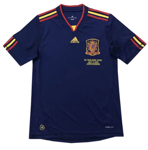 2010 Spain Away Royal Blue Retro Soccer Jersey(带胸前决赛字)