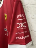 2025 F1 Ferrari Red T-Shirts Racing Suit (圆领)