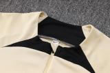 23-24 PSG Beige Half Pull Tracksuit #B648 (半拉链)