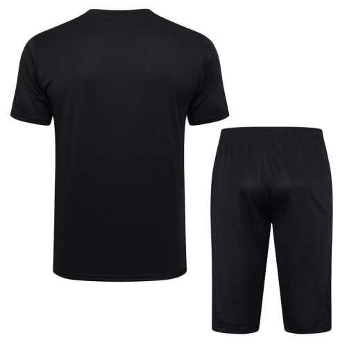 23-24 PSG Jordan Black Training Short Suit #D795 (七分裤）
