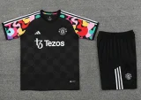 24-25 Man Utd Black Training Short Suit