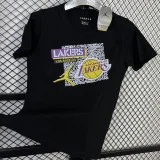 T132 Lakers Jordan Black High Quality Casual T-Shirt