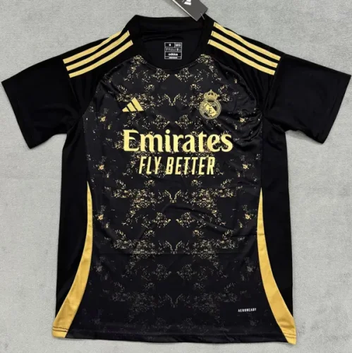 24-25 RMA Black Special Edition Fans Soccer Jersey 黑金前金