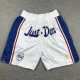 76ERS Justdon White City Edition Top Quality NBA Pocket Pants * 76人队