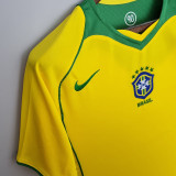2004 Brazil Home Retro Fans Soccer Jersey