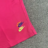 CN02玫粉 NK Pink Embroidered Multicolor Logo Casual Short Pants