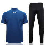 23-24 Man City Royal Blue Polo Tracksuit #C992