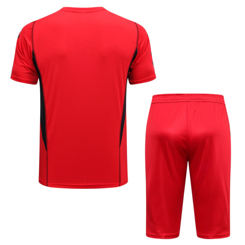 23-24 Flamengo Red Training Short Suit #D774 (七分裤）