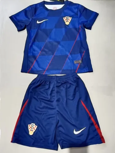 24-25 Croatia Away Kids Soccer Jersey