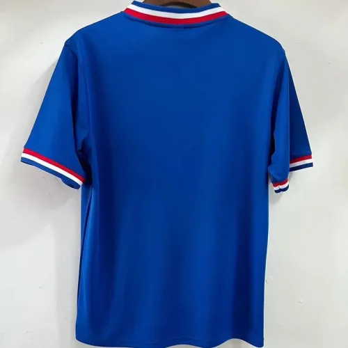 1971 France Blue Retro Soccer Jersey