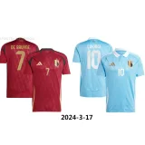 2024 Belgium Away Player Version Soccer Jersey