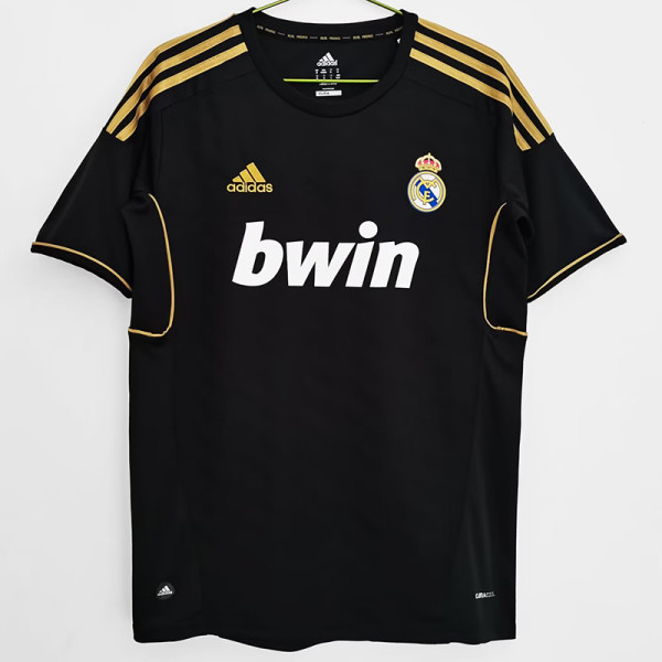 2011-2012 RMA Away Black Retro Soccer Jersey