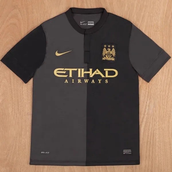 2013-2014 Man City Away Retro Soccer jersey