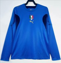 2006 Italy Home Long Sleeve Retro Soccer Jersey (长袖)