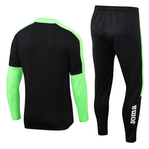 2023 JOMA Black Green Half Pull Tracksuit #3 (半拉链)