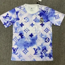 25-26 RMA White Blue Special Edition Fans Training Shirts *L 25-26 RMA White Blue Special Edition Fans Training Shirts *L